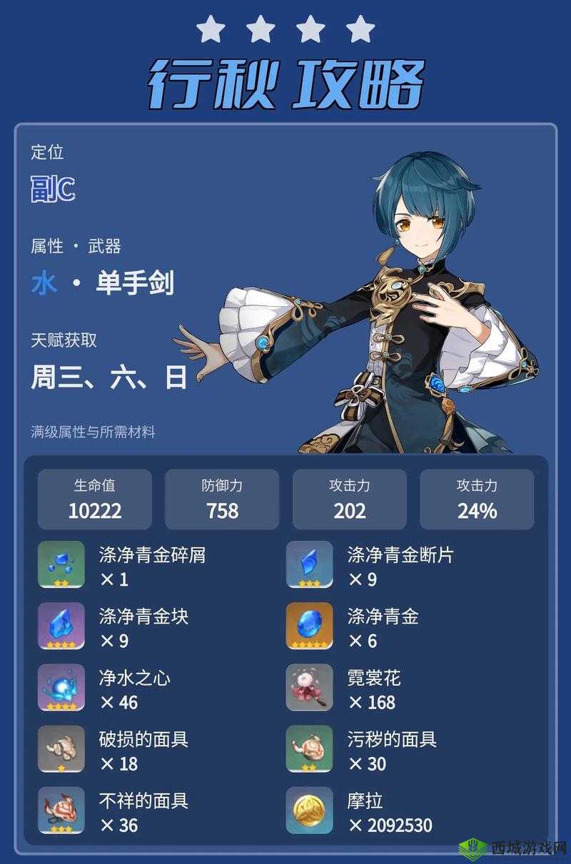 原神行秋，半辅半输出玩法深度攻略